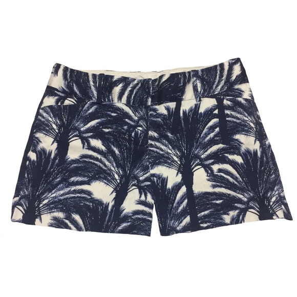 The Limited Pants - The Limited Navy & Cream Palm Printed Chino Shorts